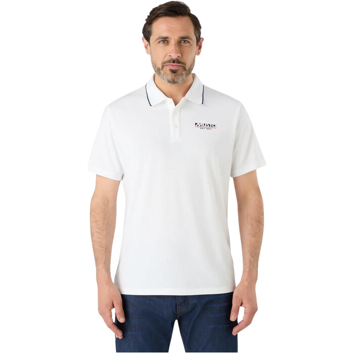 2024 Musto Mens 1964 UV Short Sleeve Polo Shirt 82565 - White